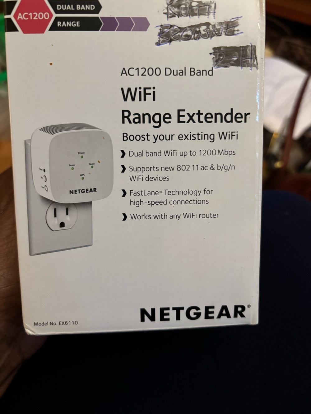 NETGEAR AC1200 Dual Band WiFi Range Extender Model EX6110 NIB